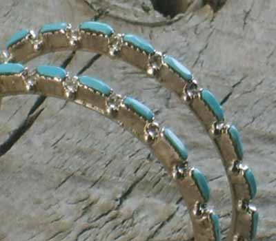 Zuni Half  Hoop Earrings